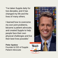 Supple Drink Instant founder story about joint support, the Supple joint drink and the mission behind Supple joint health supplements.