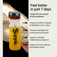 Supple Drink Instant for joint support with glucosamine drink ingredients and benefits for comfort, mobility and flexibility.