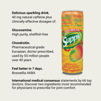 Supple Drinks joint supplements with glucosamine drink, European pharmaceutical-grade chondroitin and glucosamine.