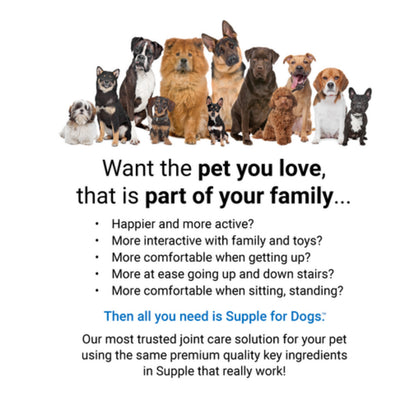 Supple Pets Hip & Joint Care Chews - Dog Joint Supplement for Comfort, Mobility and Flexibility