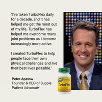 Supple TurboFlex founder story about joint support, Boswellia AKBA and the role of TurboFlex among joint health supplements.